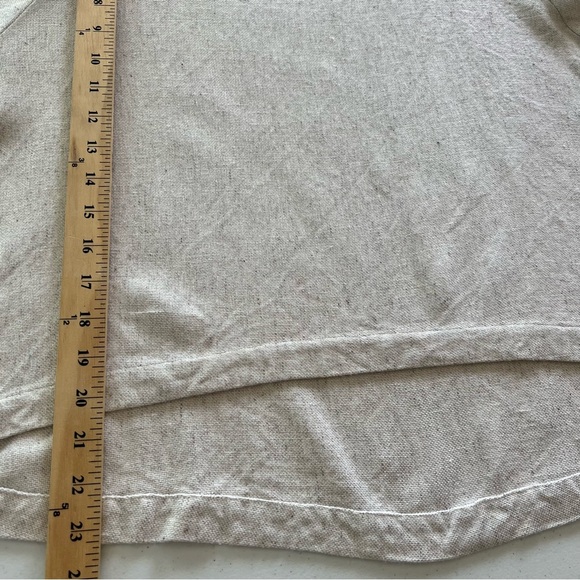 Ann Everett Women's Oversize Top High Low Natural Lagenlook Coastal Linen M ** - Picture 11 of 13